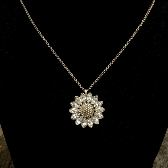 Fossil Crystal Daisy Adjustable Necklace - Picture 1 of 2